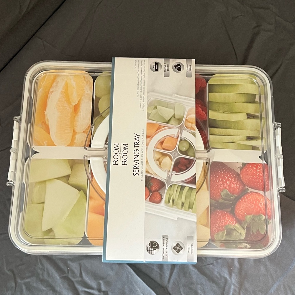 Snackle box serving tray NWT